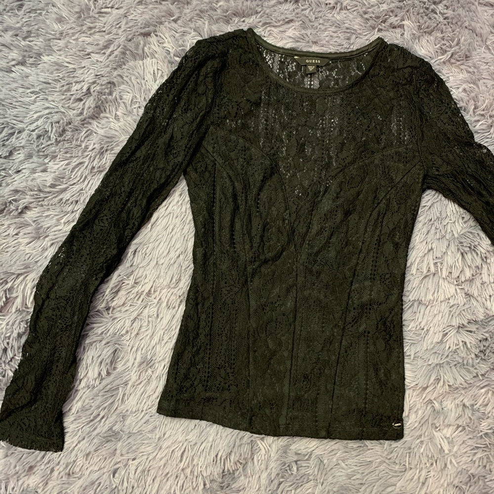 Guess long sleeve lace top